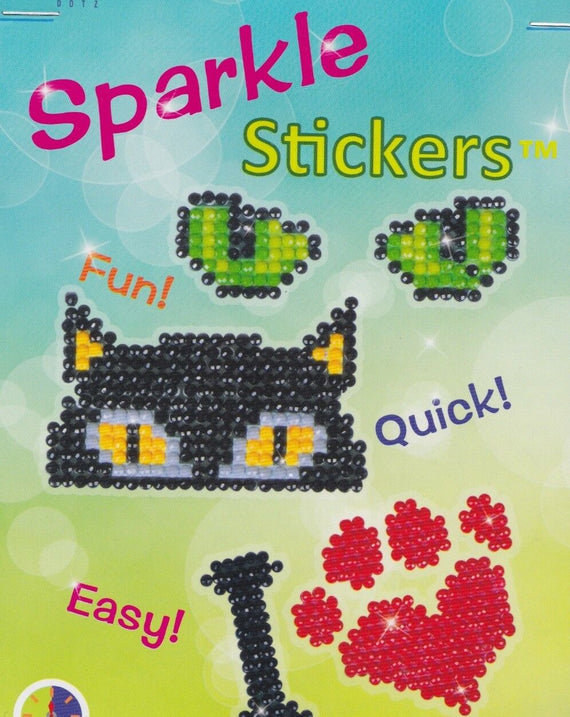 DIY Fur Cat Paw Sparkle Stickers Kit Diamond Art Craft Kit