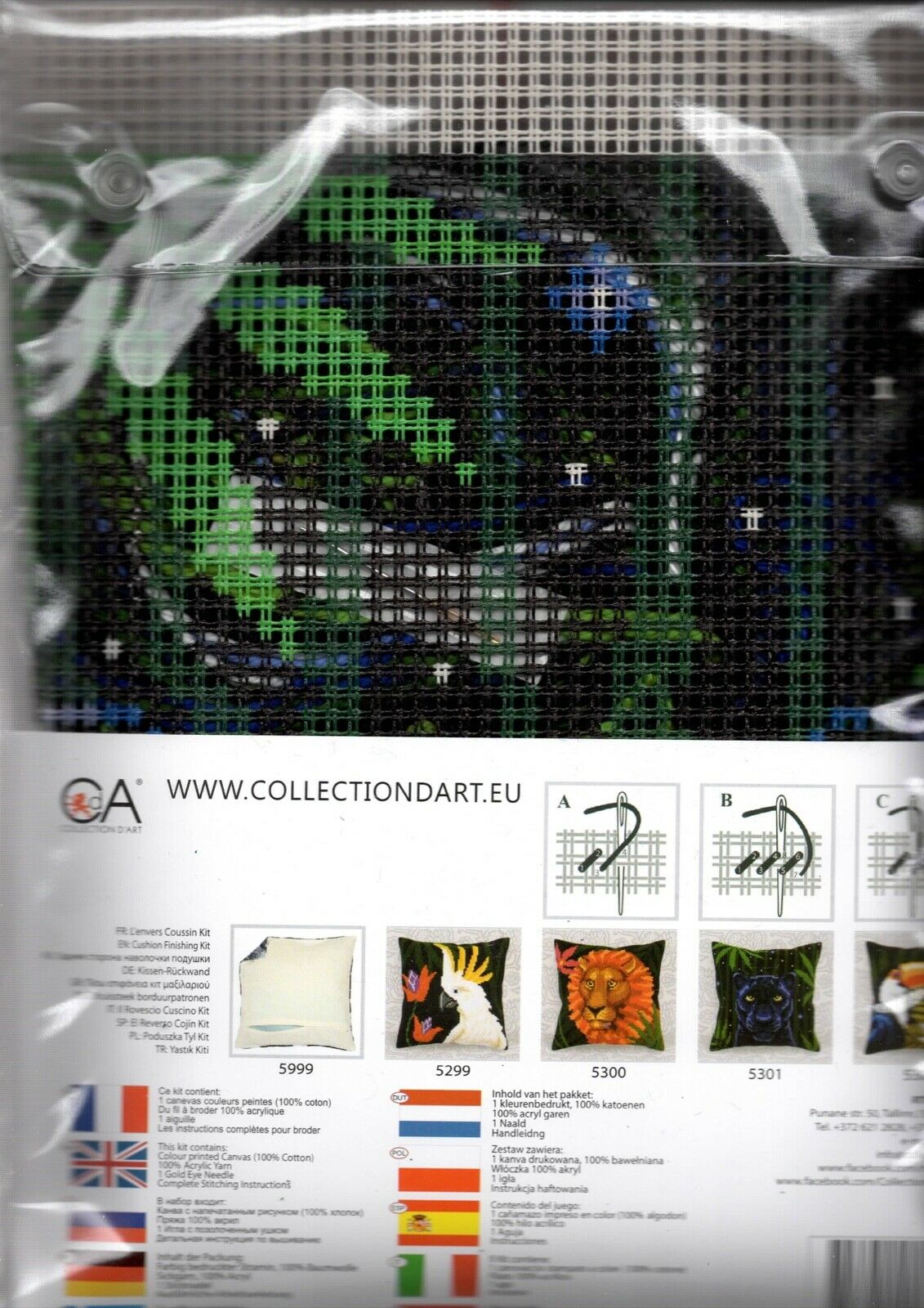 DIY Collection D'Art Night Jungle II Cross Stitch Needlepoint 16