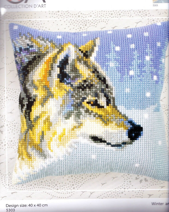 DIY Collection D'Art Winter Animals Wolf Needlepoint 16