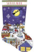 Load image into Gallery viewer, DIY Design Works Christmas Eve Santa Counted Cross Stitch Stocking Kit 5197