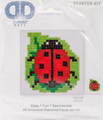 DIY Diamond Dotz Lady Luck Bug Kids Beginner Starter Kit Facet Bead Craft Kit