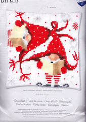DIY Vervaco Christmas Gnomes Chunky Cross Stitch Needlepoint Pillow Top Kit 16