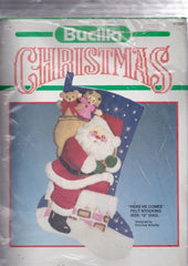 DIY Bucilla Here He Comes Santa Chimney Christmas Eve Felt Stocking Kit 82520