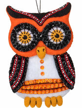 Load image into Gallery viewer, Orange and black owl.