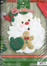Load image into Gallery viewer, DIY Bucilla Santas Treats Hanging Christmas Gingerbread Felt Craft Kit 86739