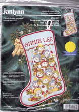 Load image into Gallery viewer, DIY Janlynn Snowman Tumble Christmas Counted Cross Stitch Stocking Kit 140157
