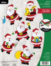Load image into Gallery viewer, DIY Bucilla Santa Claus Collection Christmas Eve Felt Tree Ornament Kit 89497E