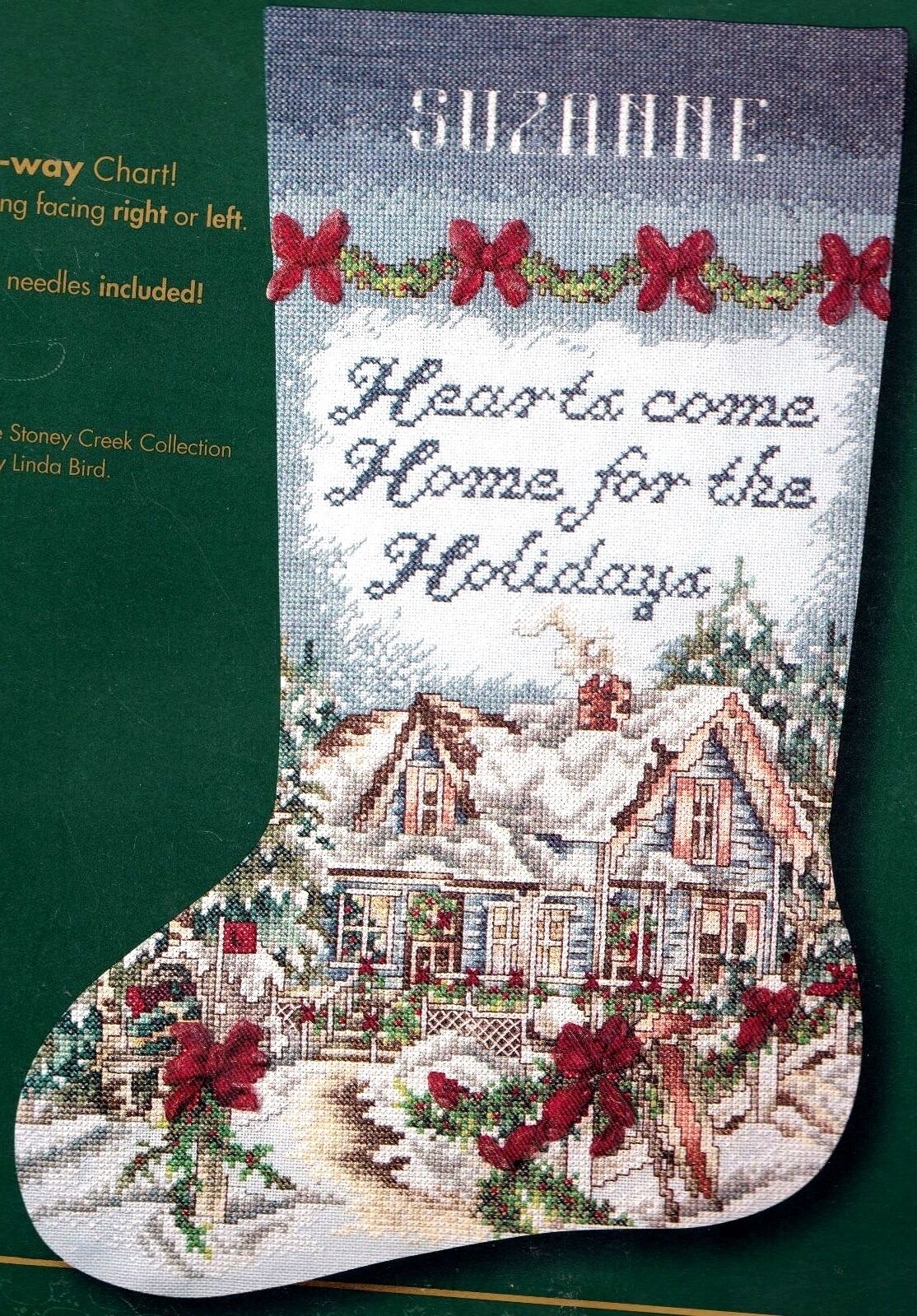 DIY Bucilla Holiday at Home Christmas Counted Cross Stitch Stocking Kit 84023