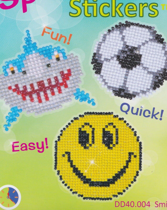 DIY Diamond Dotz Smile Stickers Facet Art Bead Craft Kit