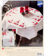 Load image into Gallery viewer, DIY Vervaco Christmas Gnomes Santa Elves Stamped Cross Stitch Table Runner Kit