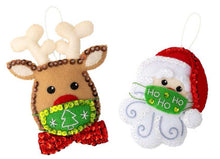 Load image into Gallery viewer, DIY Bucilla All Masked Up Christmas Santa Deer Felt Tree Ornament Kit 89502E