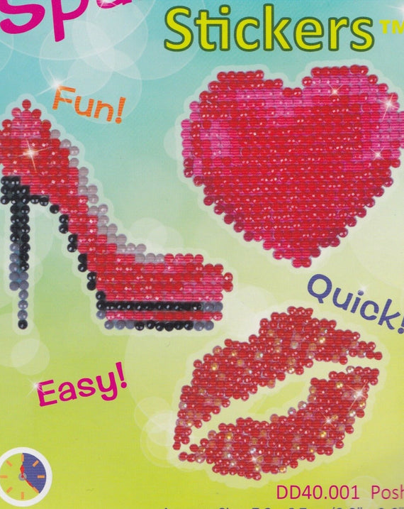 DIY Posh Sparkle Stickers Facet Art Bead Craft Kit