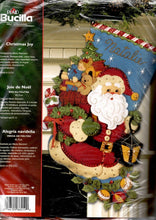 Load image into Gallery viewer, DIY Bucilla Christmas Joy Santas Delivery Toys Holiday Felt Stocking Kit 86019