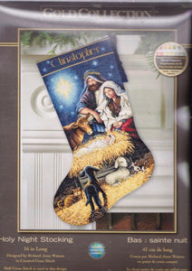 DIY Dimension Holy Night Nativity Counted Cross Stitch Stocking Kit 08838