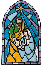 Load image into Gallery viewer, DIY Bucilla Stained Glass Nativity Religious Christmas Felt Craft Kit 89271E