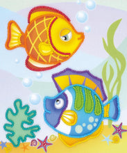 Load image into Gallery viewer, DIY Riolos Tropical Fish Ocean Kids Embroidery Beaded Beginner Starter Kit 6&quot;x7&quot;