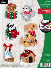 Load image into Gallery viewer, DIY Bucilla Christmas Dogs Puppies Pets Dog Holiday Tree Ornament Kit 89283E