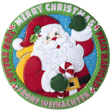 Load image into Gallery viewer, DIY Bucilla Global Greetings Santa World Christmas Felt Wall Craft Kit 89279E