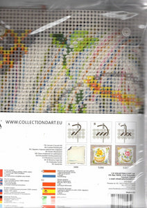 DIY Collection D'Art Easter Feast Cross Stitch Needlepoint 16" Pillow Top Kit