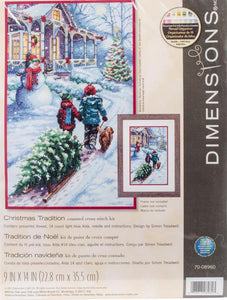 DIY Dimensions Christmas Tradition Snow Scenery Counted Cross Stitch Kit 08960