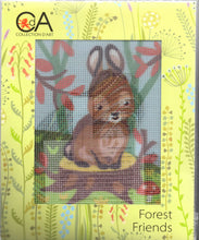 Load image into Gallery viewer, DIY Collection D&#39;Art Bunny Floss Needlepoint Wall Hanging Picture Kit 5&quot; x 7&quot;