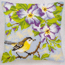 Load image into Gallery viewer, DIY Collection D&#39;Art Little Titmouse on a Branch Needlepoint 16&quot; Pillow Top Kit