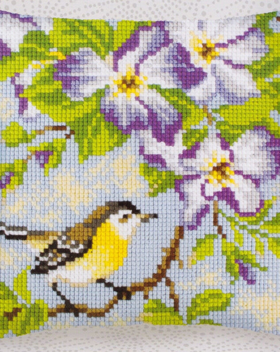 DIY Collection D'Art Little Titmouse on a Branch Needlepoint 16