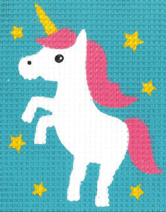 DIY Vervaco i Stitch Unicorn Kids Needlepoint Beginner Starter Kit 5" x 7"