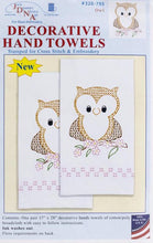 Load image into Gallery viewer, DIY Dempsey Owl Spring Flower Stamped Cross Stitch &amp; Embroidery Hand Towel Kit