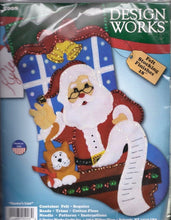 Load image into Gallery viewer, DIY Santa&#39;s List Kitten Cat Christmas Holiday Felt Stocking Kit Design Works