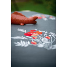 Load image into Gallery viewer, DIY Vervaco Spring Poppies Orange Red Flower Stamped Embroidery Table Runner Kit