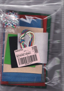 DIY Design Works Santa Kitten Gray Cat Holiday Christmas Felt Stocking kit 5255
