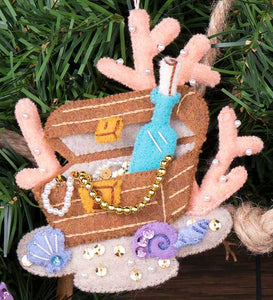 DIY Bucilla Sea Princess Mermaid Christmas Holiday Felt Tree Ornament Kit 89269E