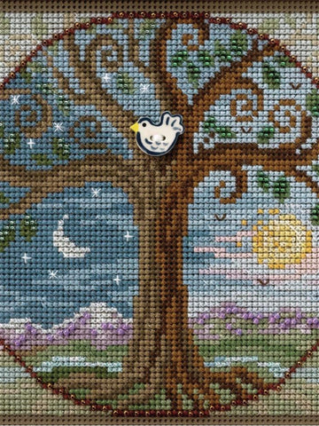 DIY Mill Hill Tree of Life Magical Nature Button Bead Cross Stitch Picture Kit