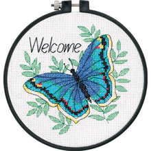 Load image into Gallery viewer, DIY Dimensions Welcome Butterfly Spring Summer Counted Cross Stitch Kit 73147