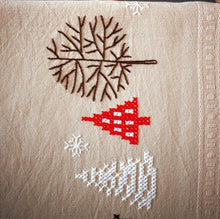 Load image into Gallery viewer, DIY Vervaco Modern Christmas Designs Trees Stamped Embroidery Table Runner Kit