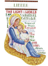 Load image into Gallery viewer, DIY Design Works Mother Child Christmas Counted Cross Stitch Stocking Kit 6850