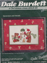 DIY Dale Burdett Snowman Friends Teddy Bears Christmas Counted Cross Stitch Kit