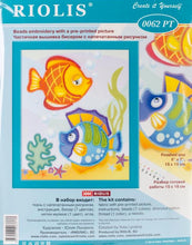 Load image into Gallery viewer, DIY Riolos Tropical Fish Ocean Kids Embroidery Beaded Beginner Starter Kit 6&quot;x7&quot;