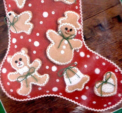 DIY Bucilla Gingerbread Cookies Christmas Holiday Sweets Felt Stocking Kit 32963