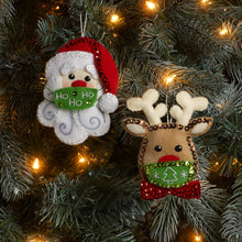 Load image into Gallery viewer, DIY Bucilla All Masked Up Christmas Santa Deer Felt Tree Ornament Kit 89502E