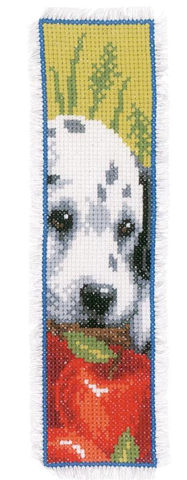 DIY Vervaco Puppy Dogs Reading Bookmark Counted Cross Stitch Kit Set Reader Gift