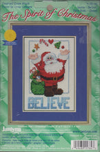 Load image into Gallery viewer, DIY Janlynn Santa Believe Christmas Counted Cross Stitch Kit