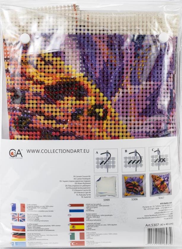 DIY Collection D'Art Butterfly Graphics Needlepoint 16