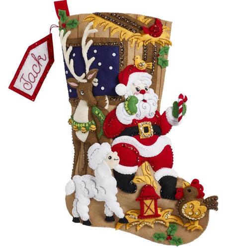 Bucilla Kit: 'santa on the Go' Ornaments Felt Embroidery and Applique Kit  89281E 