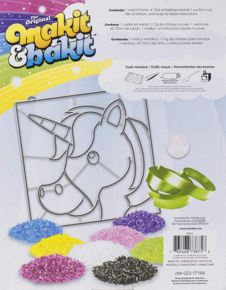 DIY Makit & Bakit Unicorn Stained Glass Deluxe Suncatcher Kit Kids Craft 8