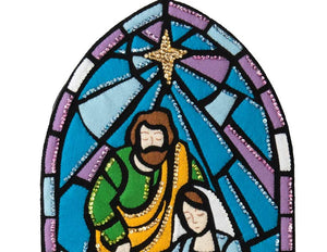 DIY Bucilla Stained Glass Nativity Religious Christmas Felt Craft Kit 89271E