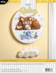 DIY Bucilla Woodland Floral Deer Baby Shower Gift Kids Felt Hanging Kit 47887E