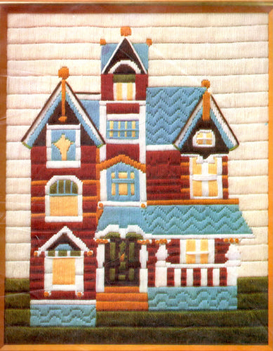 DIY Bernat Victorian Manor Colorful House Quickstitch Needlepoint Picture Kit