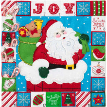 Load image into Gallery viewer, DIY Bucilla Merry Moments Santa Advent Calendar Christmas Felt Craft Kit 86883